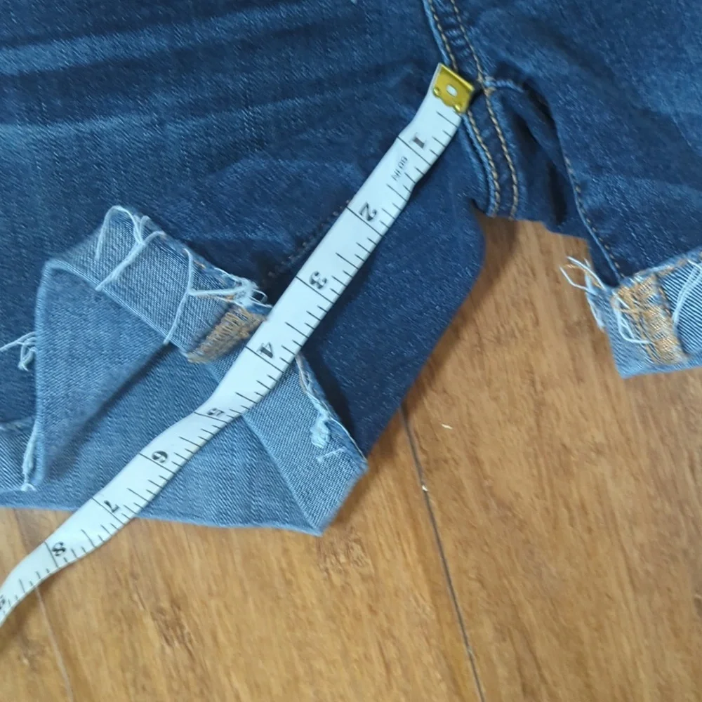 AEO Super Stretch Denim Midi Shorts